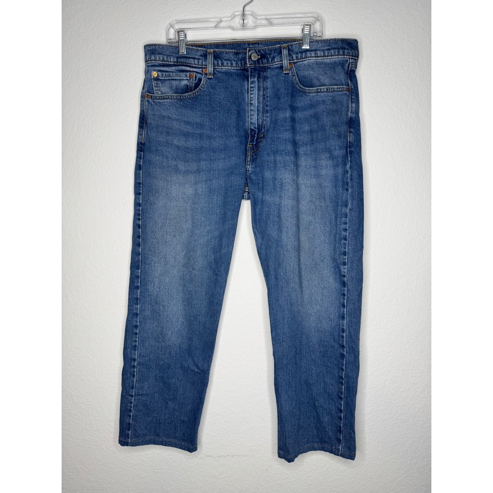 Levis 505 Regular Fit Mens Blue Denim Jeans W38 L27 Medium Wash Straight Leg